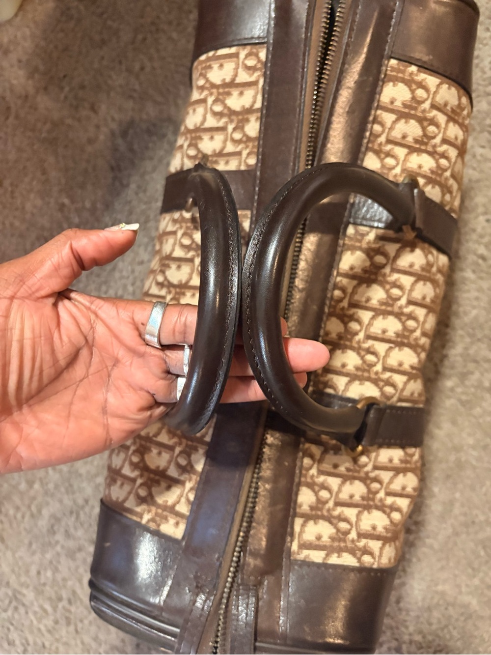 🎉CHRISTIAN DIOR 1960s RARE Early Oblique MonogramBox Bag🎉 - Picture 4 of 12